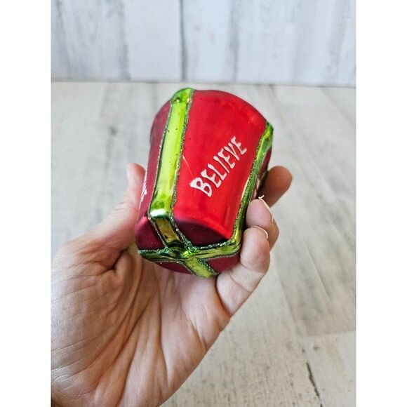 SOL OUT! St Nicholas Glass present ornament Xmas tree square - Picture 7 of 8